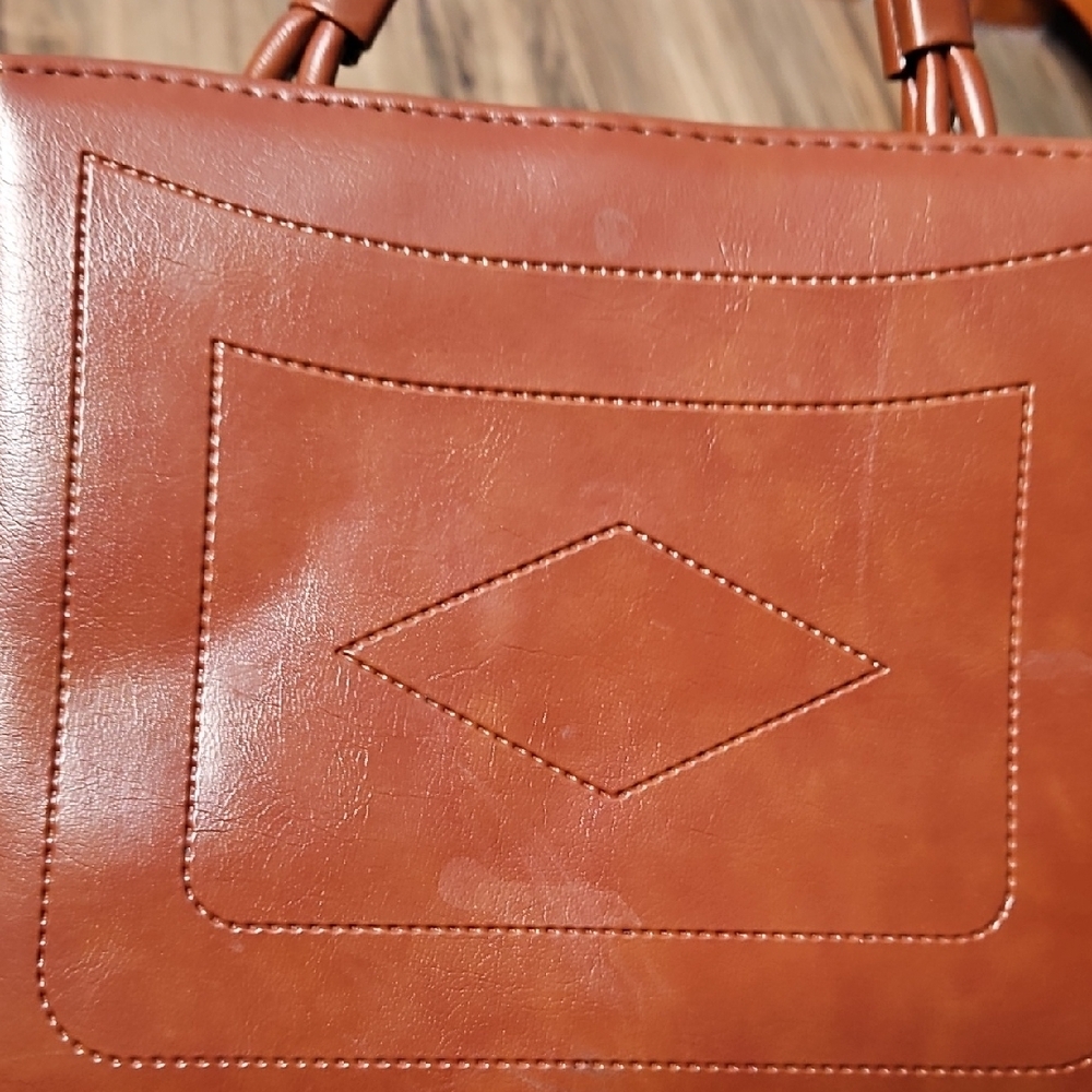 Women’s Corporate Brown Leather Tote Bag - Picture 9 of 12